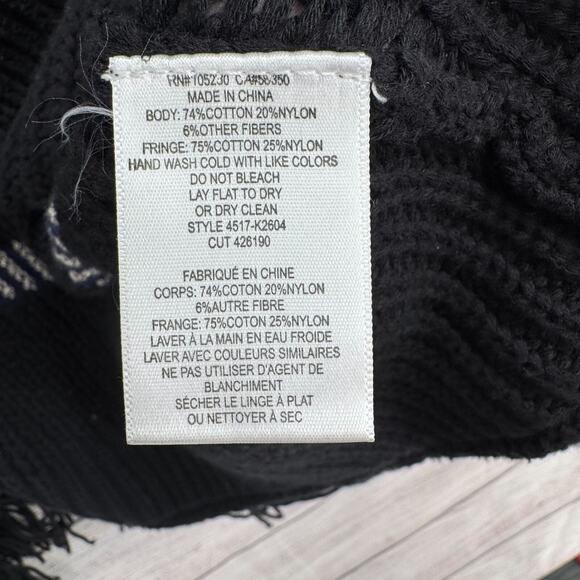 Joie Open Front Multi Knit Sleeveless Cardigan Shawl Women's XXS/S Black/Blue - Picture 8 of 11